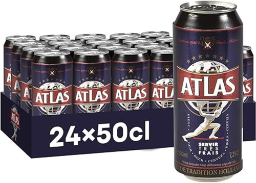 Atlas Bière Blonde Pack 24 Canettes 50cl