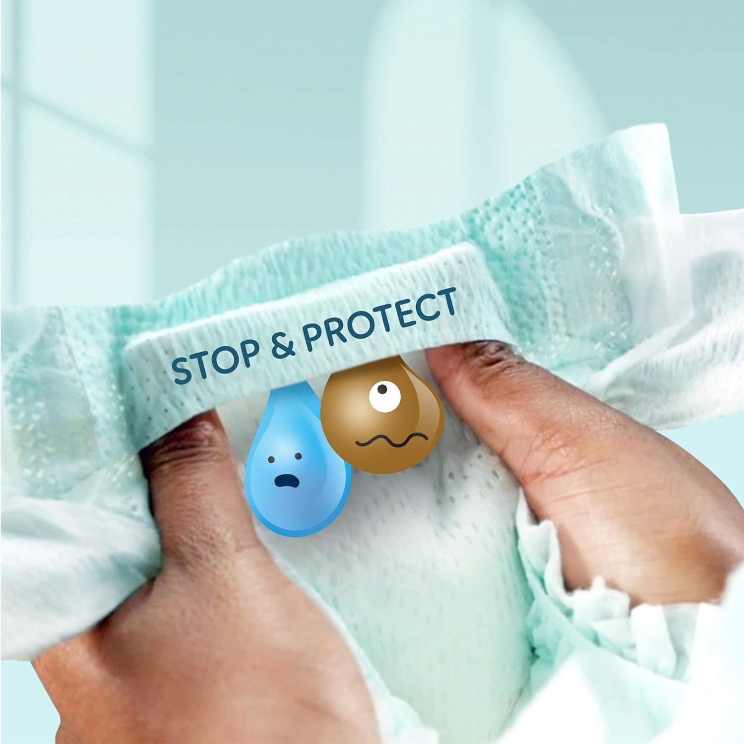 Pampers Premium Protection Taille 4, 120 Couches, Double Protection Pour La Peau Et Contre Les Fuites + 8 couches-culottes gratuites