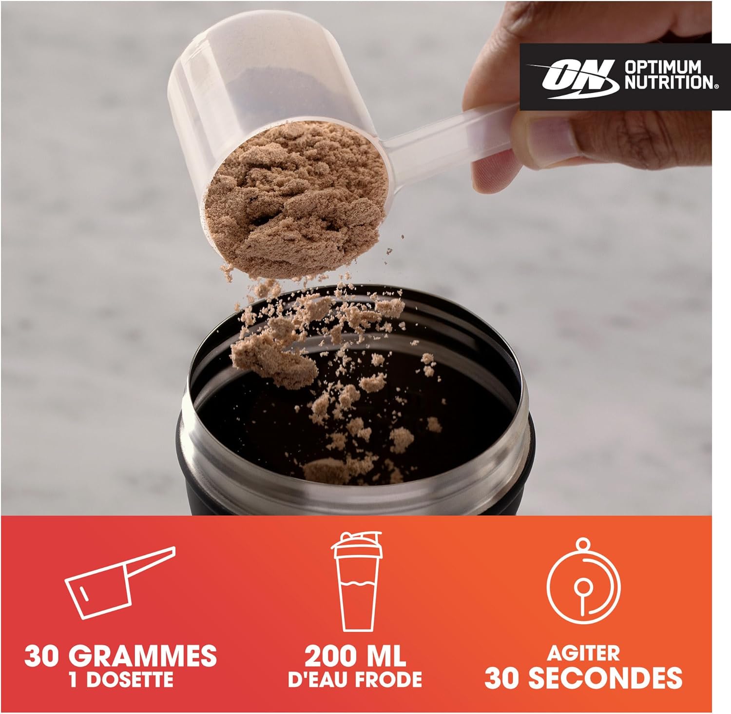 Optimum Nutrition Gold Standard 100% Whey, Protéine, Goût Crème à la Vanille Française, 2.28kg, 76 Doses