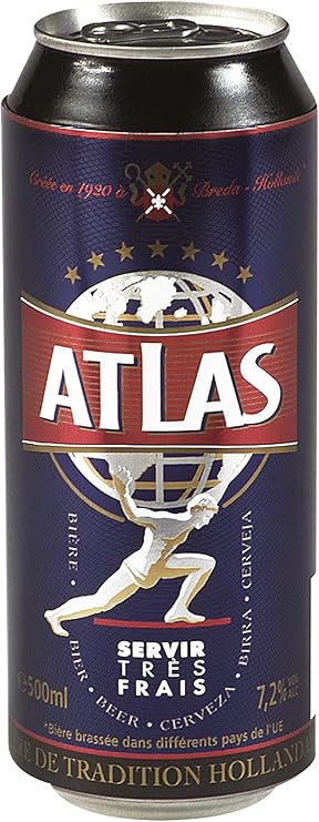 Atlas Bière Blonde Pack 24 Canettes 50cl
